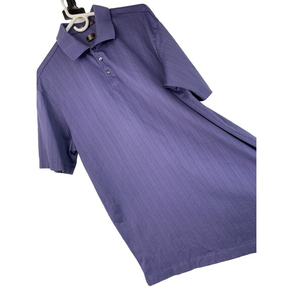 Nike Tiger Woods Golf Polo Shirt XL Purple Striped Cotton/Polyester GUC 7858 - Picture 7 of 9